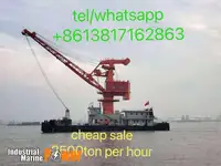 transshipment crane barge for coal ore bauxite sand etc